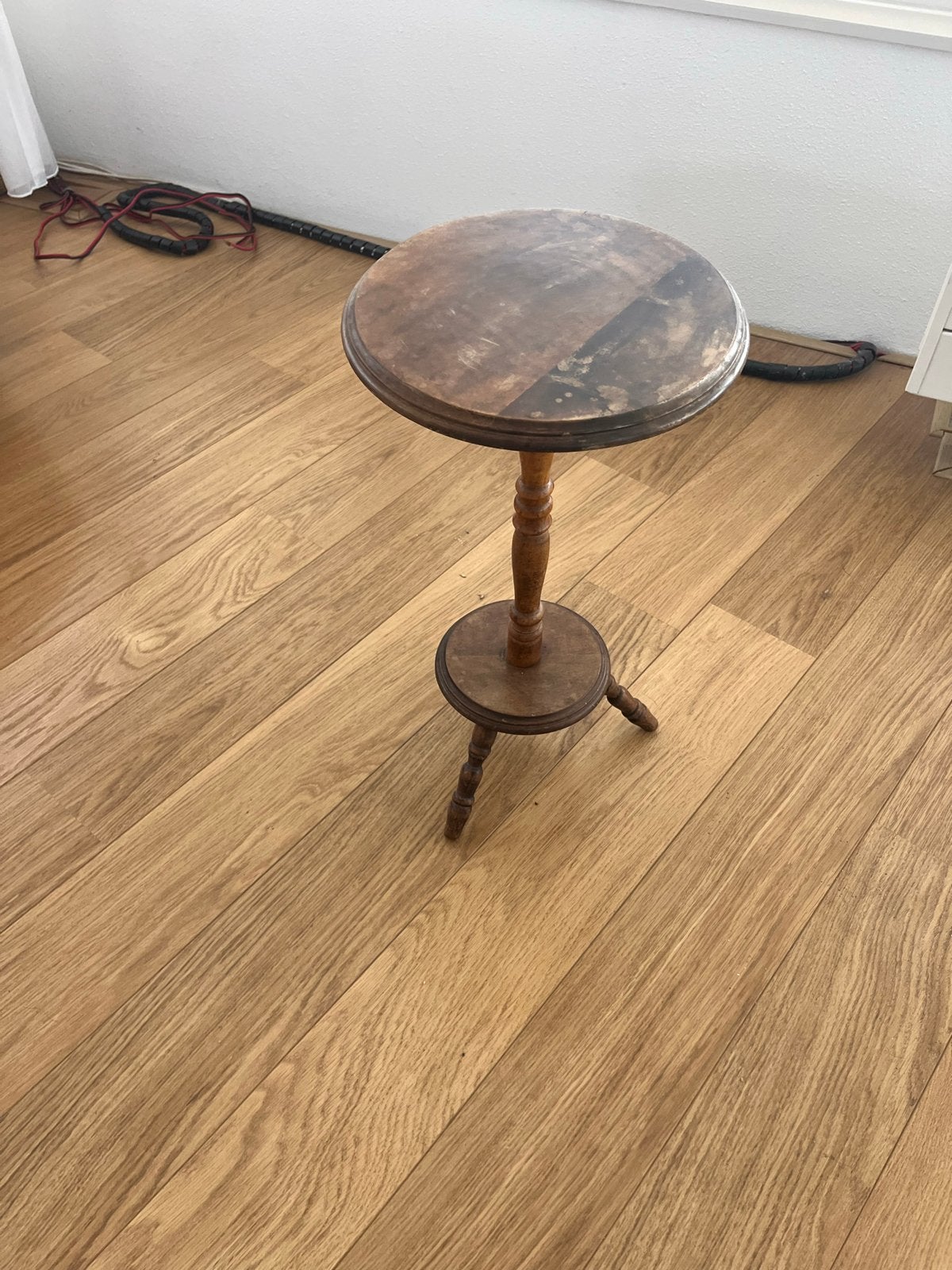 Vintage houten plantentafel / bijzettafel, Antiek en Kunst, Ophalen