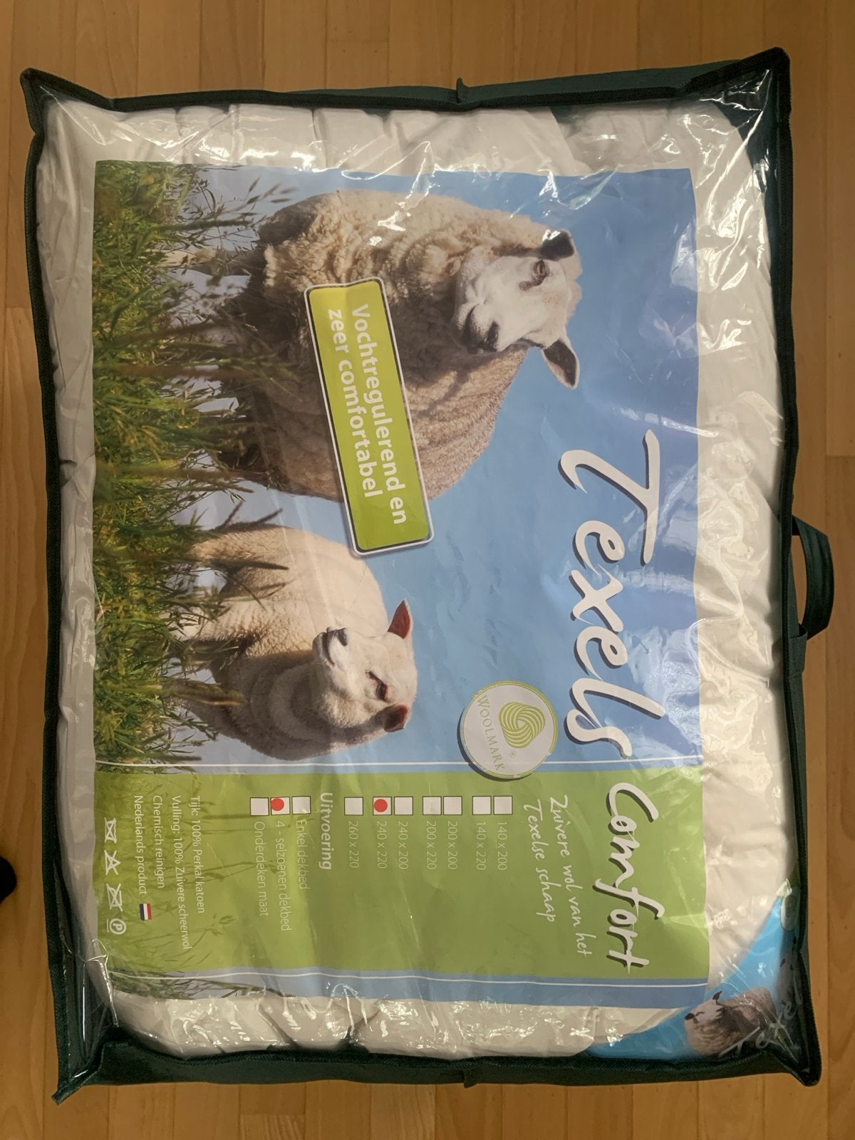 Nieuwe Texels Comfort Wollen Dekbed - Vochtregulerend, Ophalen, Lits-jumeaux, Wit, Nieuw