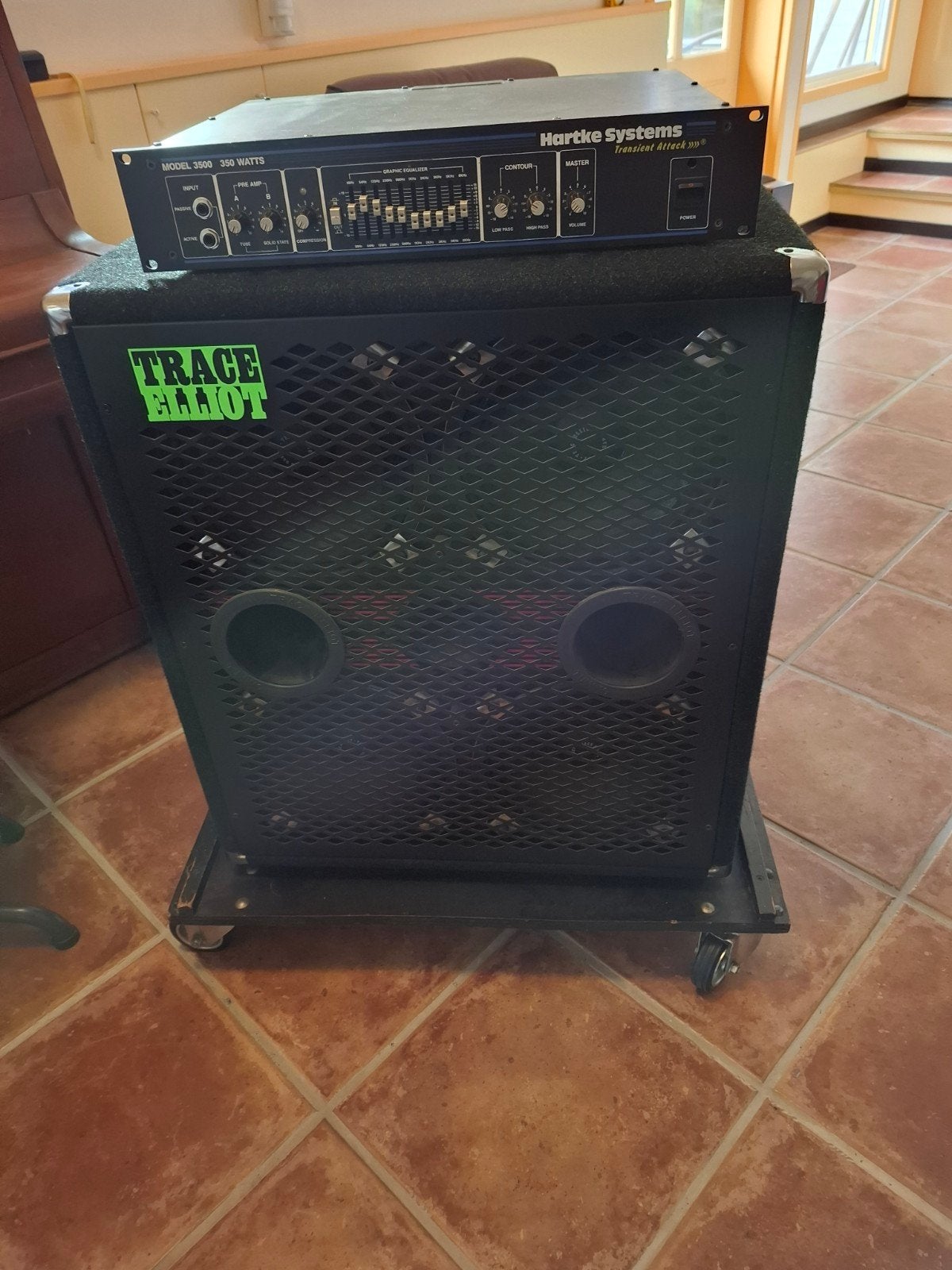 Te koop aangeboden een Trace Eliot 4x10 bass cabine met top, Ophalen, Gebruikt, 100 watt of meer
