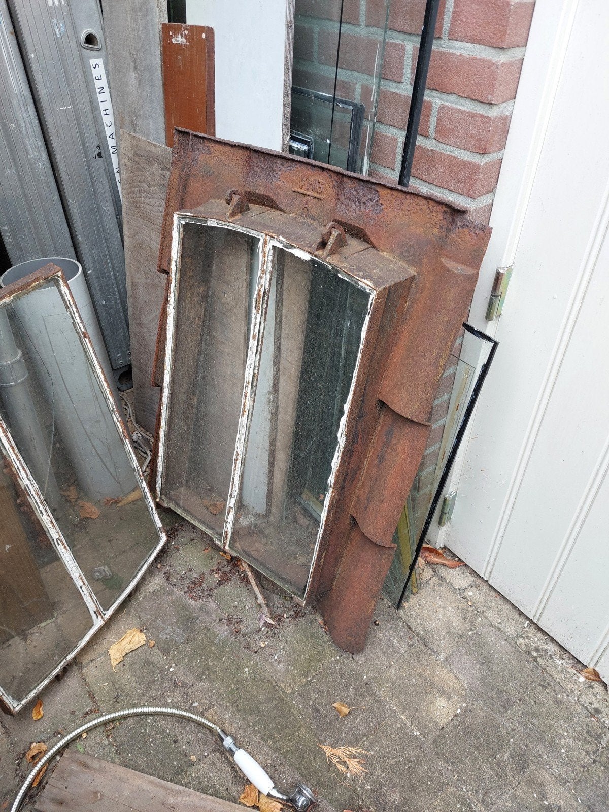 Oud 9 pans ijzeren dakraam, Ophalen, Gebruikt, Minder dan 80 cm, Minder dan 80 cm