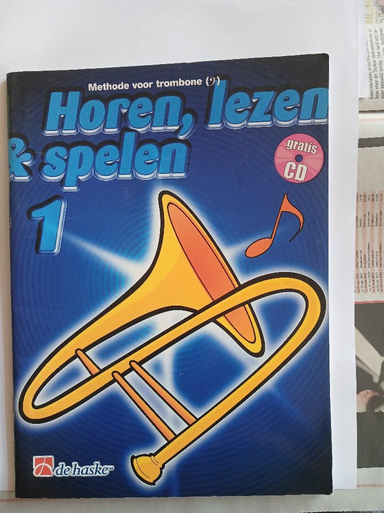 Horen, lezen & spelen 1 - Methode voor trombone (incl. CD), Gebruikt, Verzenden, Overige genres, Les of Cursus