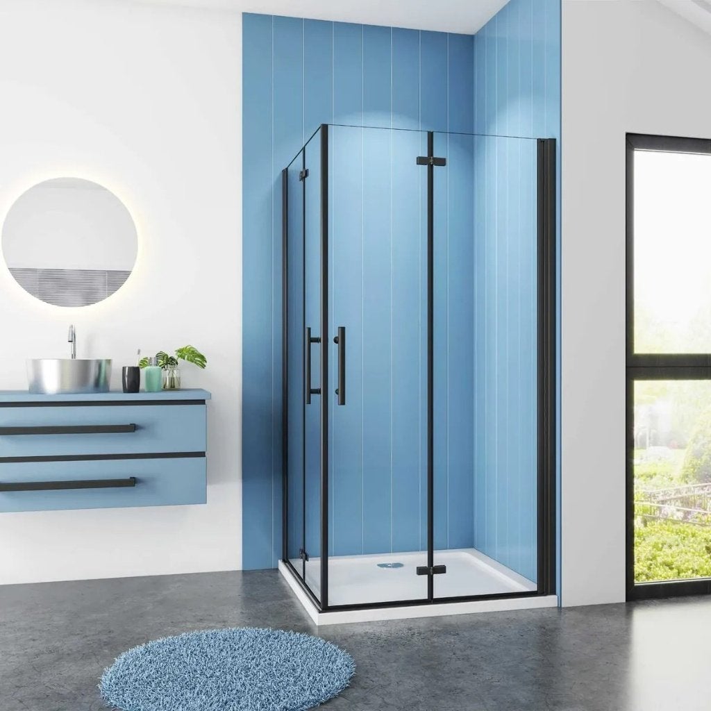 Douchecabine Black Poppy 80x90cm Helder Glas Mat Zwart, Ophalen, Nieuw, Glas, Douche