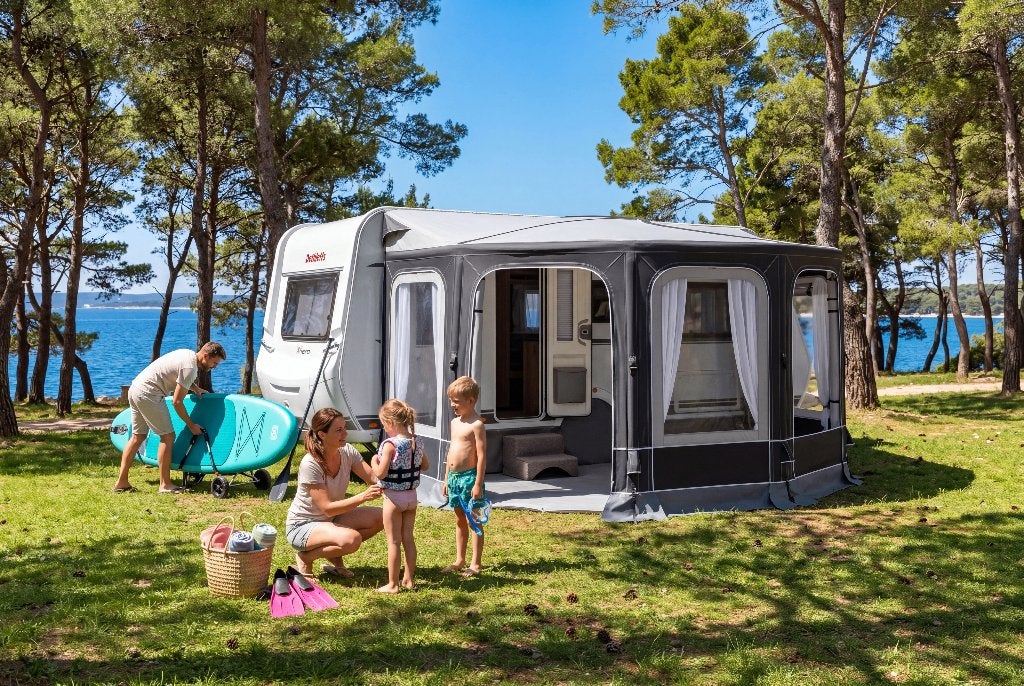 GROTE KORTING! OPRUIMING! Voortent Doréma St. Tropez Air, Caravans en Kamperen, Voortenten en Luifels, Ophalen, Nieuw, Ten Cate All Season 240g/m2
