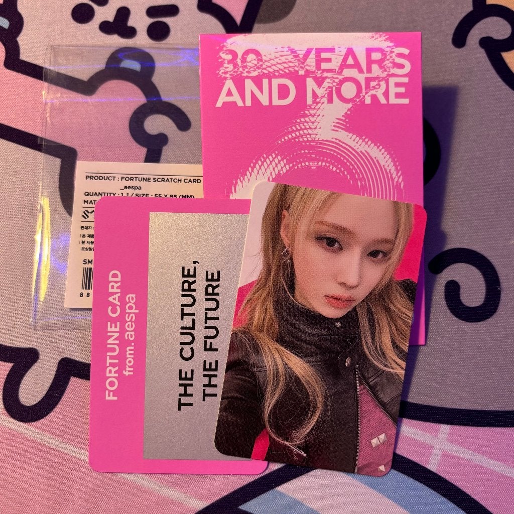 Aespa smtown live 2025 fortune scratch card set (Winter), Ophalen of Verzenden, Nieuw, Foto of Kaart