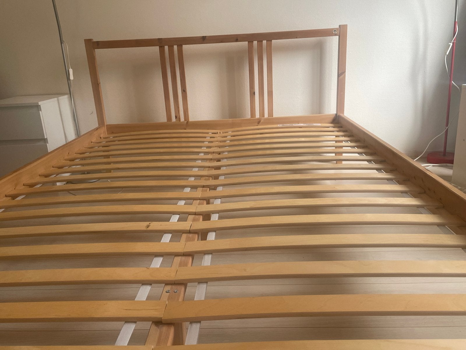 IKEA bedframe inclusief lattenbodem - Gebruikt, Ophalen, Gebruikt, Bruin, Tweepersoons