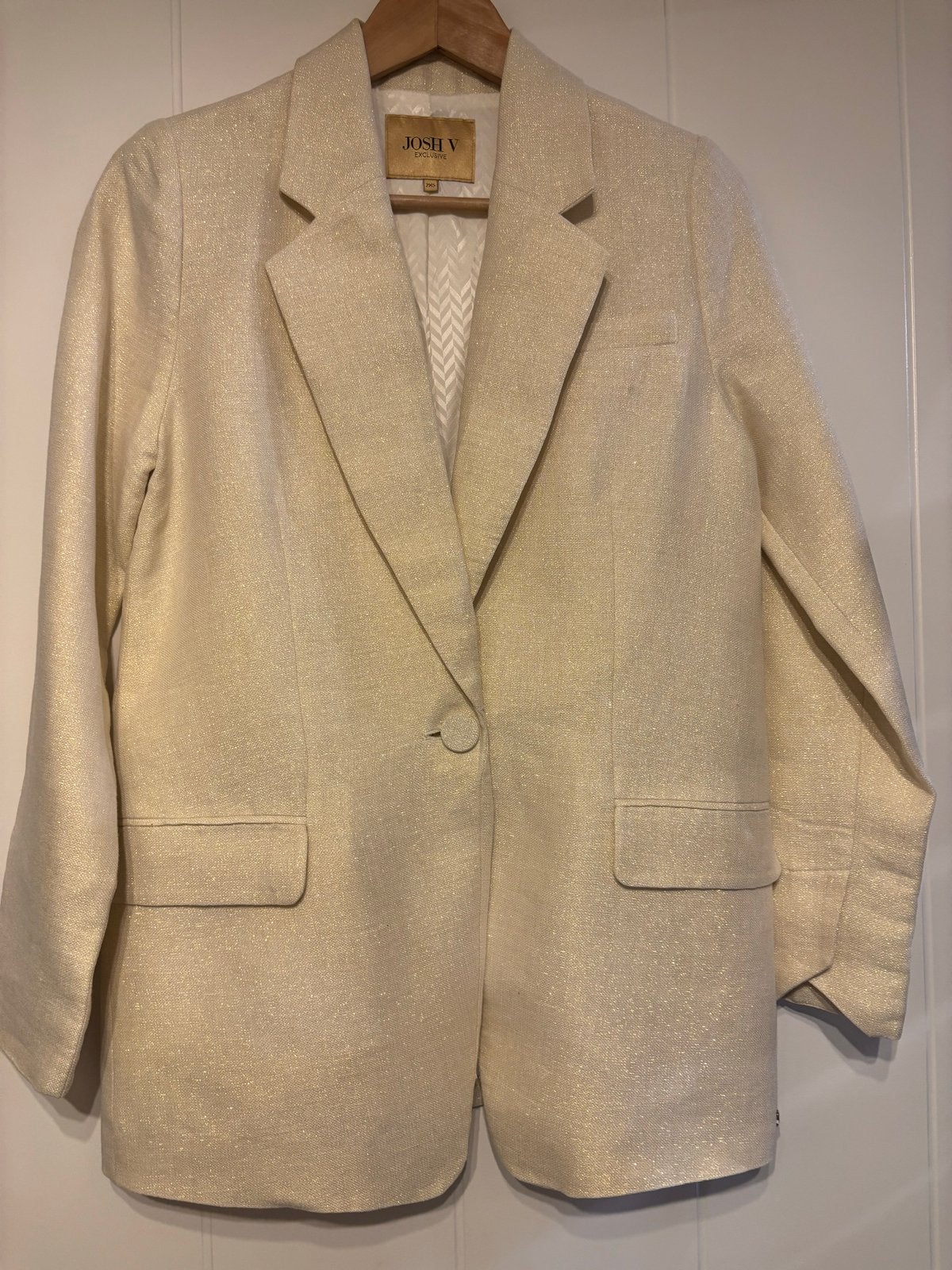 Josh V dames blazer met glittertje maat XXS, Beige, Nieuw, Ophalen of Verzenden, Jasje