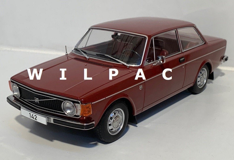 Volvo 142. DL 1973 1:18 donker rood van. Model. Car. Group., Ophalen of Verzenden, Nieuw, Auto, Overige merken
