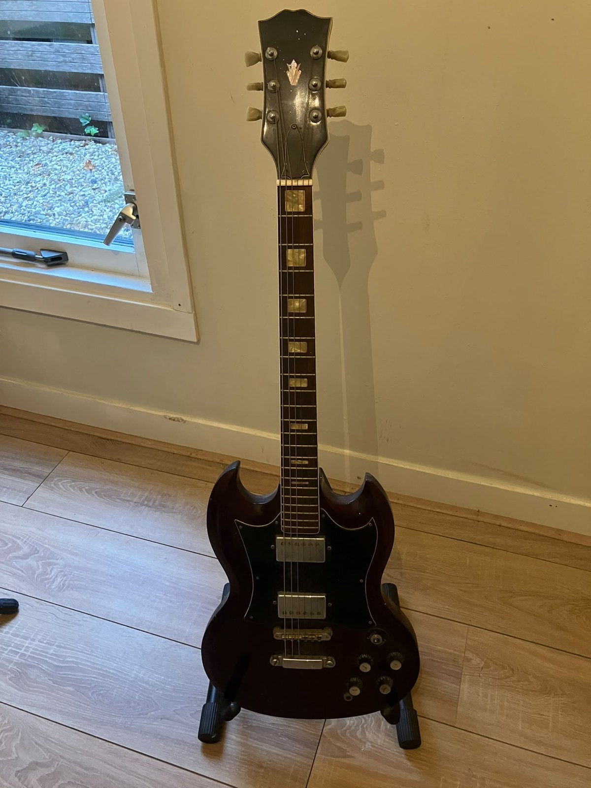 Vintage Japanse SG-copy, jaren 70/80, Muziek en Instrumenten, Ophalen, Gebruikt, Elektrische gitaar