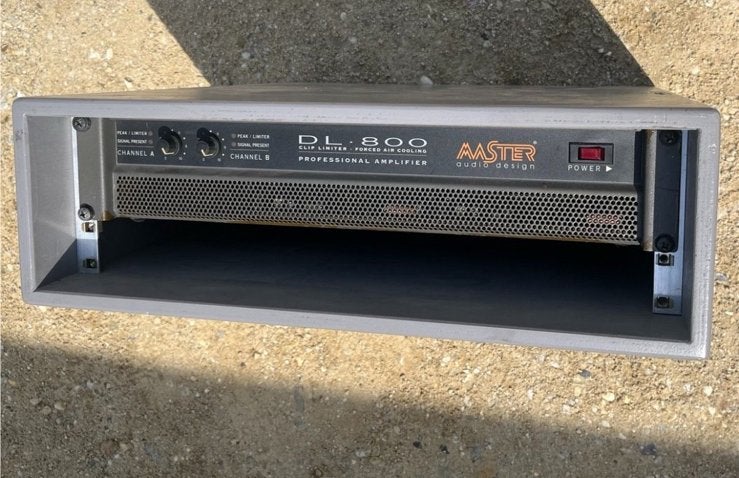 MASTER AUDIO DL 800, 2x 400W RMS PA Versterker, DL-800, Ophalen, Gebruikt, 500 tot 1000 watt