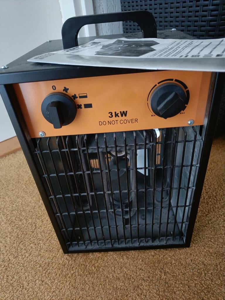 Bouwkachel - Reheat B3000 3kW elektrische heater, Doe-het-zelf en Verbouw, Verwarming en Radiatoren, Ophalen of Verzenden, Zo goed als nieuw