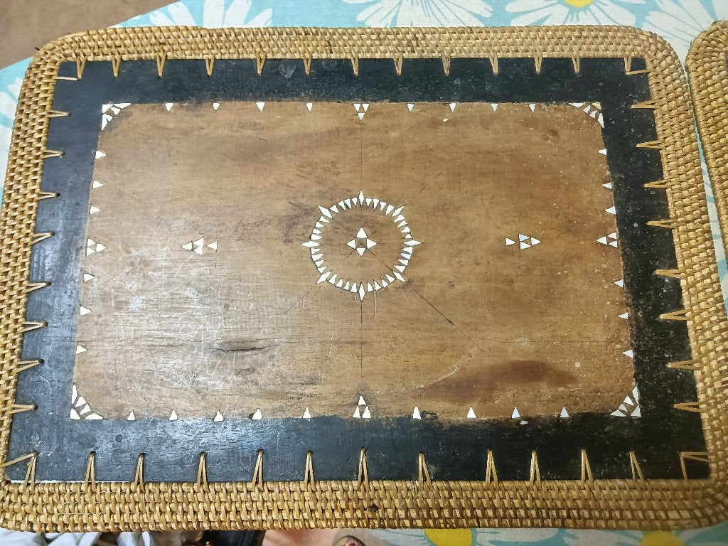 Placemat, Hout, Gebruikt, Placemat, Bruin