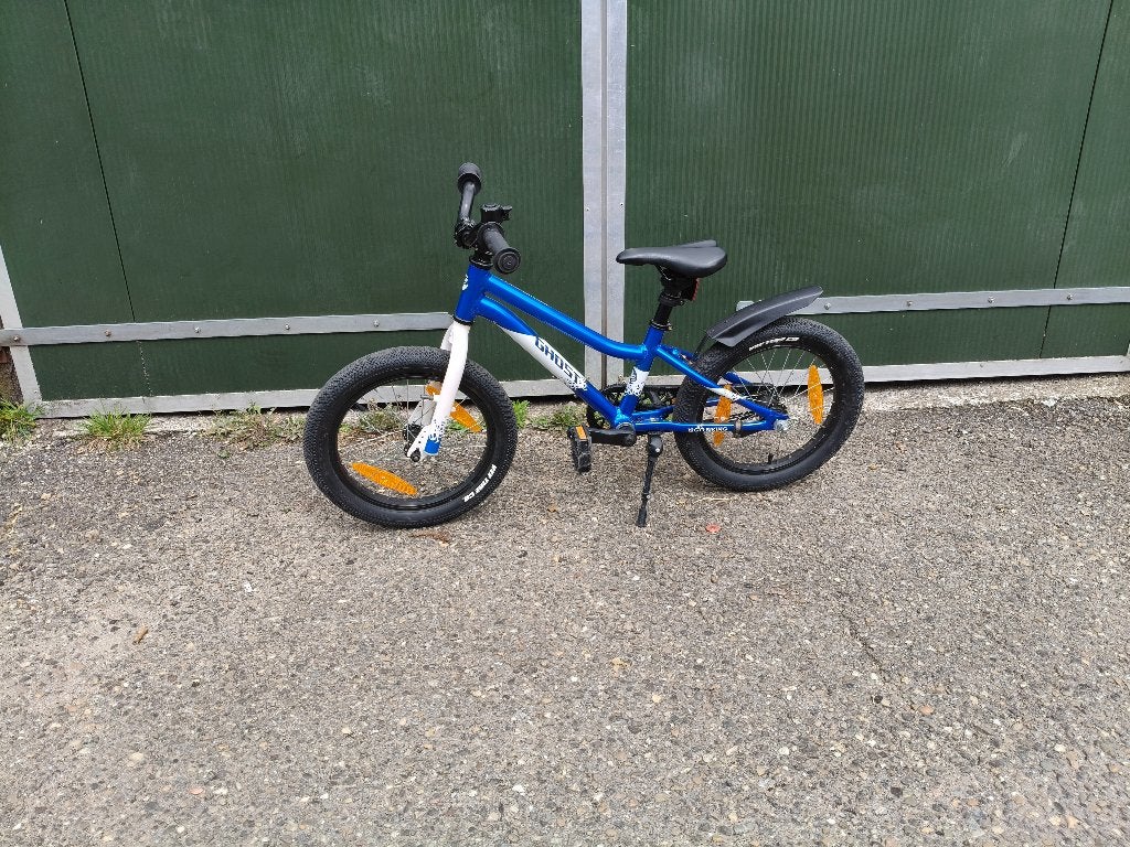 blauwe ghost 16inch jongensfiets, Ophalen, Terugtraprem, 16 tot 20 inch, Ghost