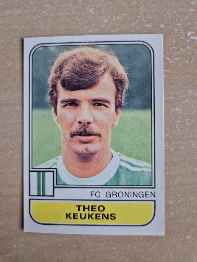 Panini Voetbal 82 Theo Keukens FC Groningen, Ophalen of Verzenden, Zo goed als nieuw, Overige binnenlandse clubs, Poster, Plaatje of Sticker