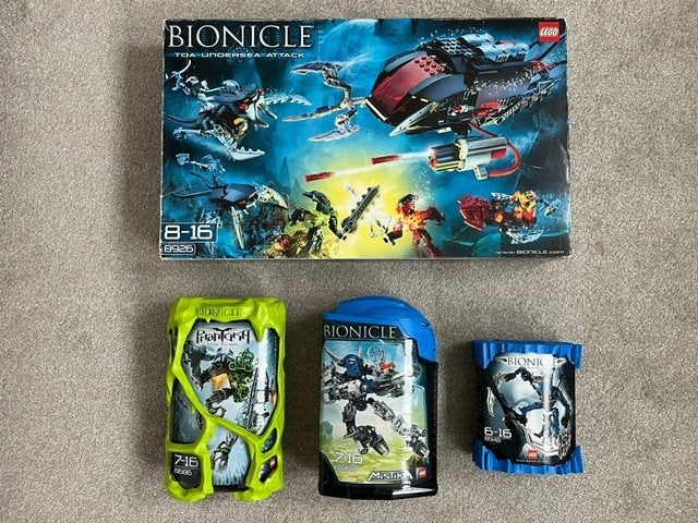 Lego Bionicle 8686/8688/8926/8948  ZGAN €150, Ophalen, Inclusief instructies, Bionicle, Lego