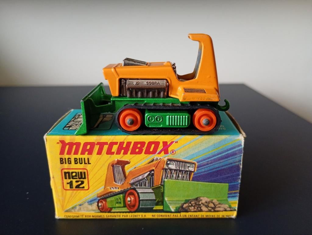 Lesney Matchbox Superfast #12 Big Bull in doosje, Ophalen of Verzenden, Zo goed als nieuw, Auto