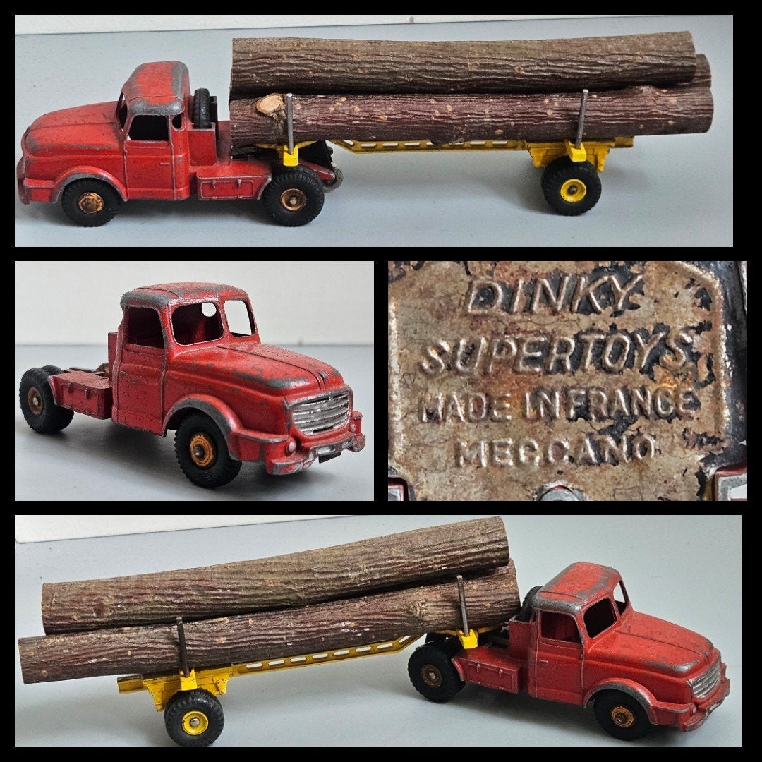 Dinky toys France, 36A Willeme houttransportwagen, ca 1957., Ophalen of Verzenden