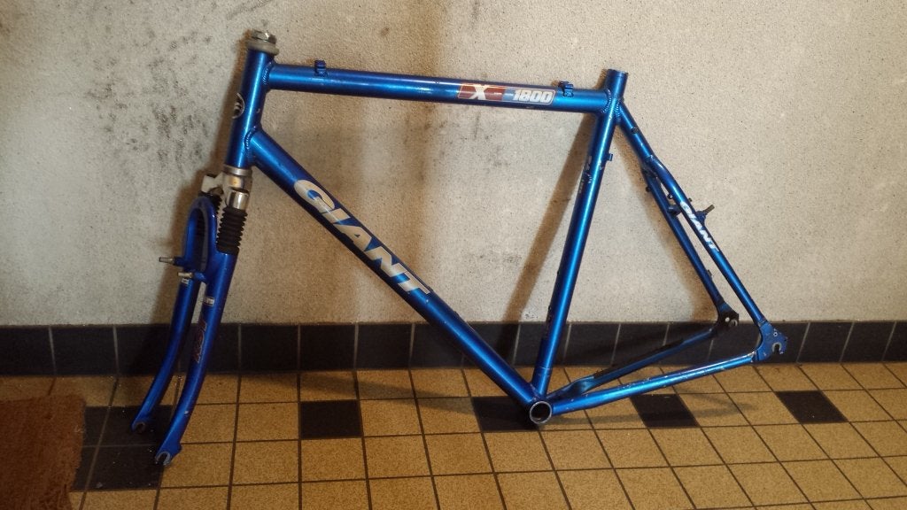 fiets mtb frame giant mtb x1800 23.5 vintage klassieke set, Ophalen, Frame, Gebruikt, Giant