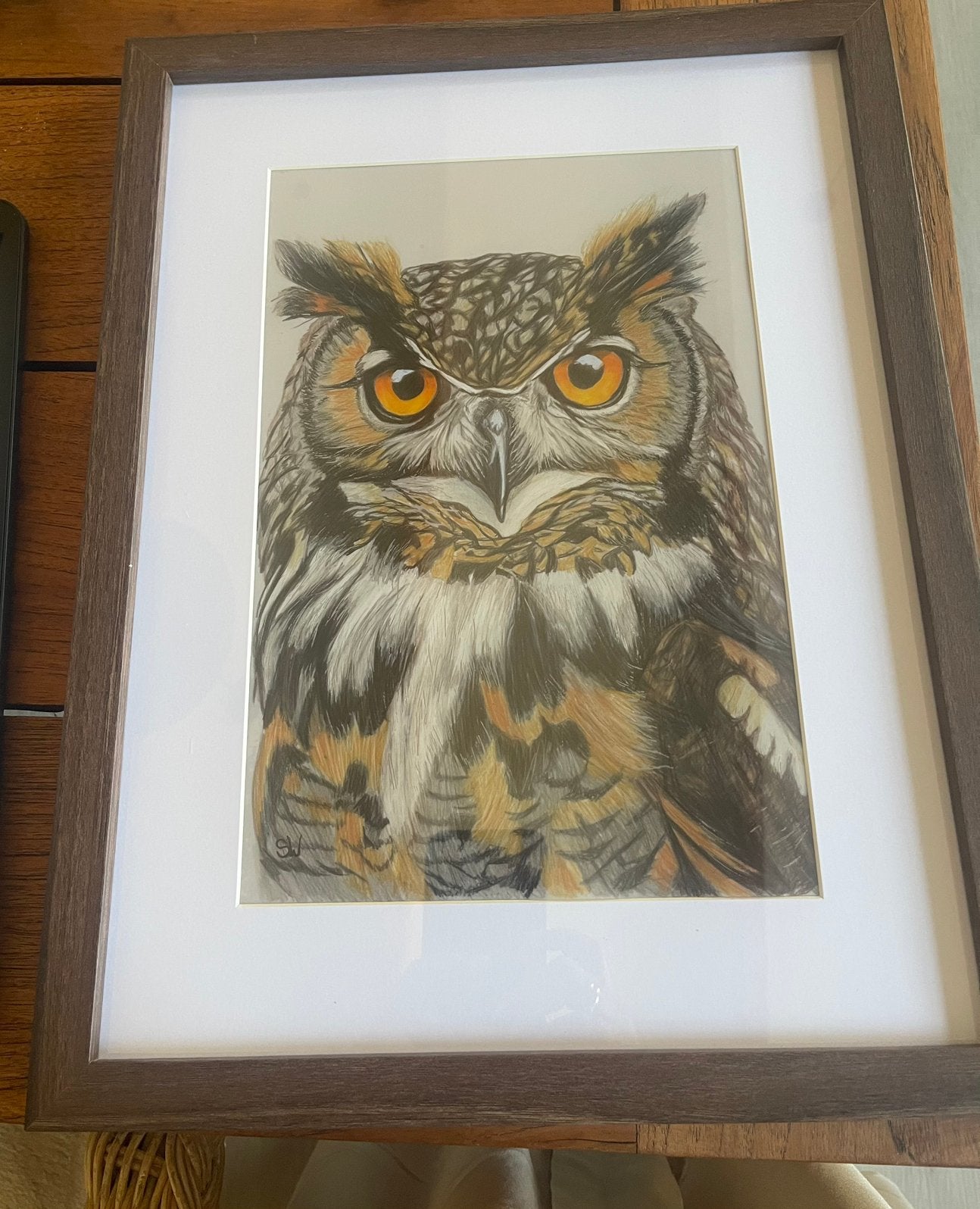 Uil tekening., Antiek en Kunst, Ophalen of Verzenden