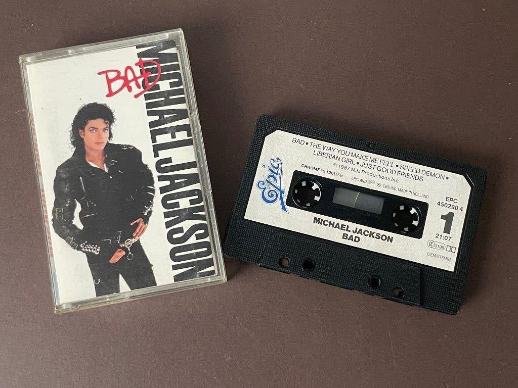 Cassette album Michael Jackson – BAD (origineel 1987), Cd's en Dvd's, Cassettebandjes, Gebruikt, 1 bandje, Ophalen of Verzenden
