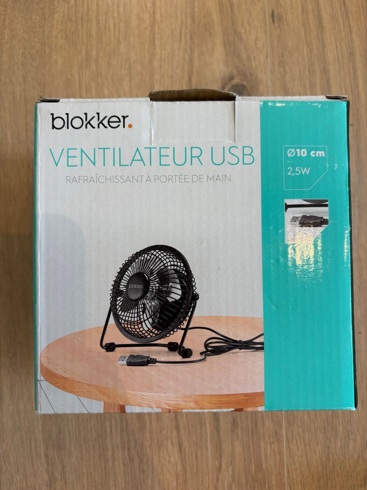 Blokker USB Ventilator Zwart, Ophalen, Nieuw, Tafelventilator