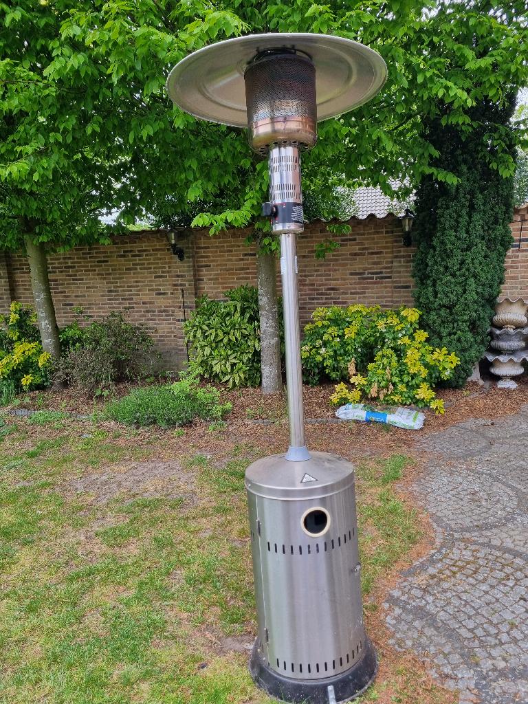 terrasverwarmer inclusief gasfles, Ophalen, Gebruikt, Gas, Vloer