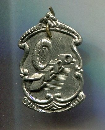 ZEBO banden zilverkleurig/blik speldje ( H_140), Verzenden, Zo goed als nieuw, Transport, Speldje of Pin