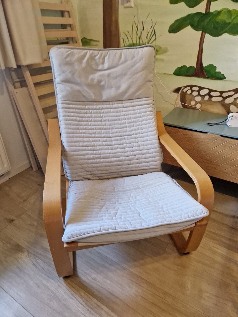 Grijze Ikea Poang, Ophalen, Gebruikt, Grijs, Eén