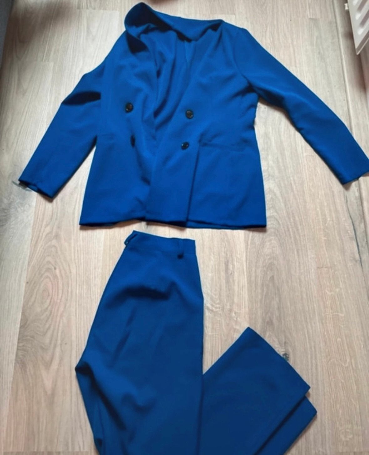 Blauw combinatie pak, Maat 38/40 (M), Kostuum of Pak, Blauw, Ophalen of Verzenden