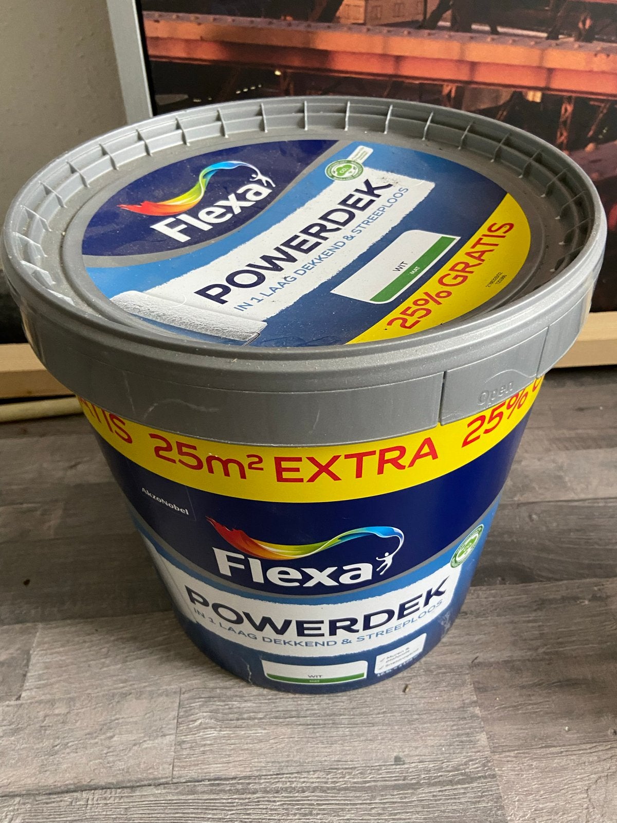 Flexa Powerdek Wit Mat - 12,5L Muurverf, Ophalen, Wit, Nieuw, Verf