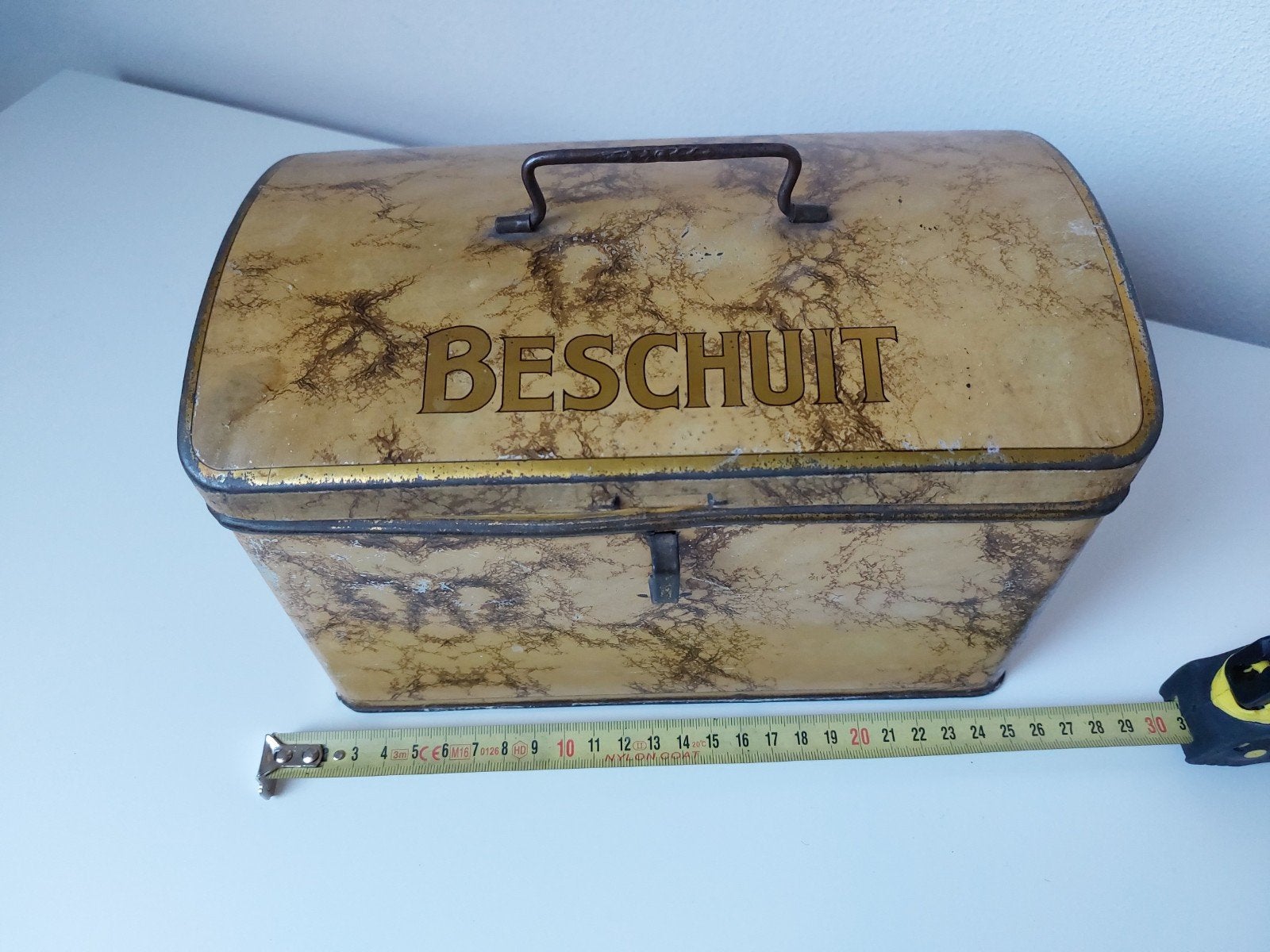 Vintage Beschuitbus - Oude Beschuit Trommel, Ophalen of Verzenden