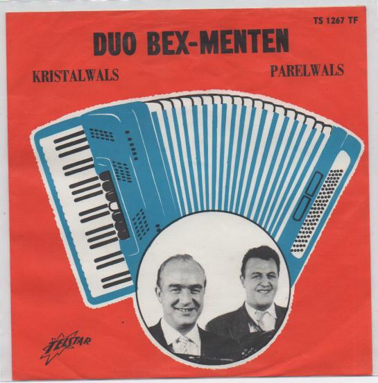 Duo Bex- Menten- Kristalwals Telstar, Verzenden, 7 inch, Nederlandstalig, Fotohoes