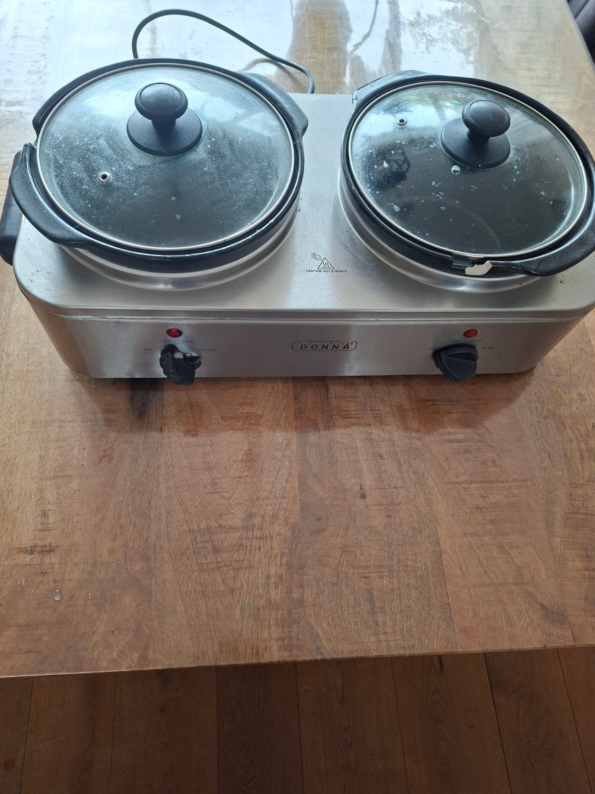 Donna Dubbele Slowcooker / Warmhoudpan, Ophalen of Verzenden, Gebruikt