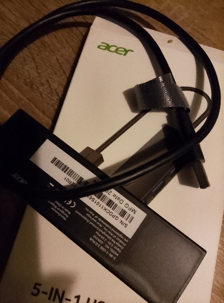 Acer 5‑in‑1 USB 3.0 Hub, Computers en Software, Dockingstations, Nieuw, Ophalen of Verzenden, Laptop, USB-hub