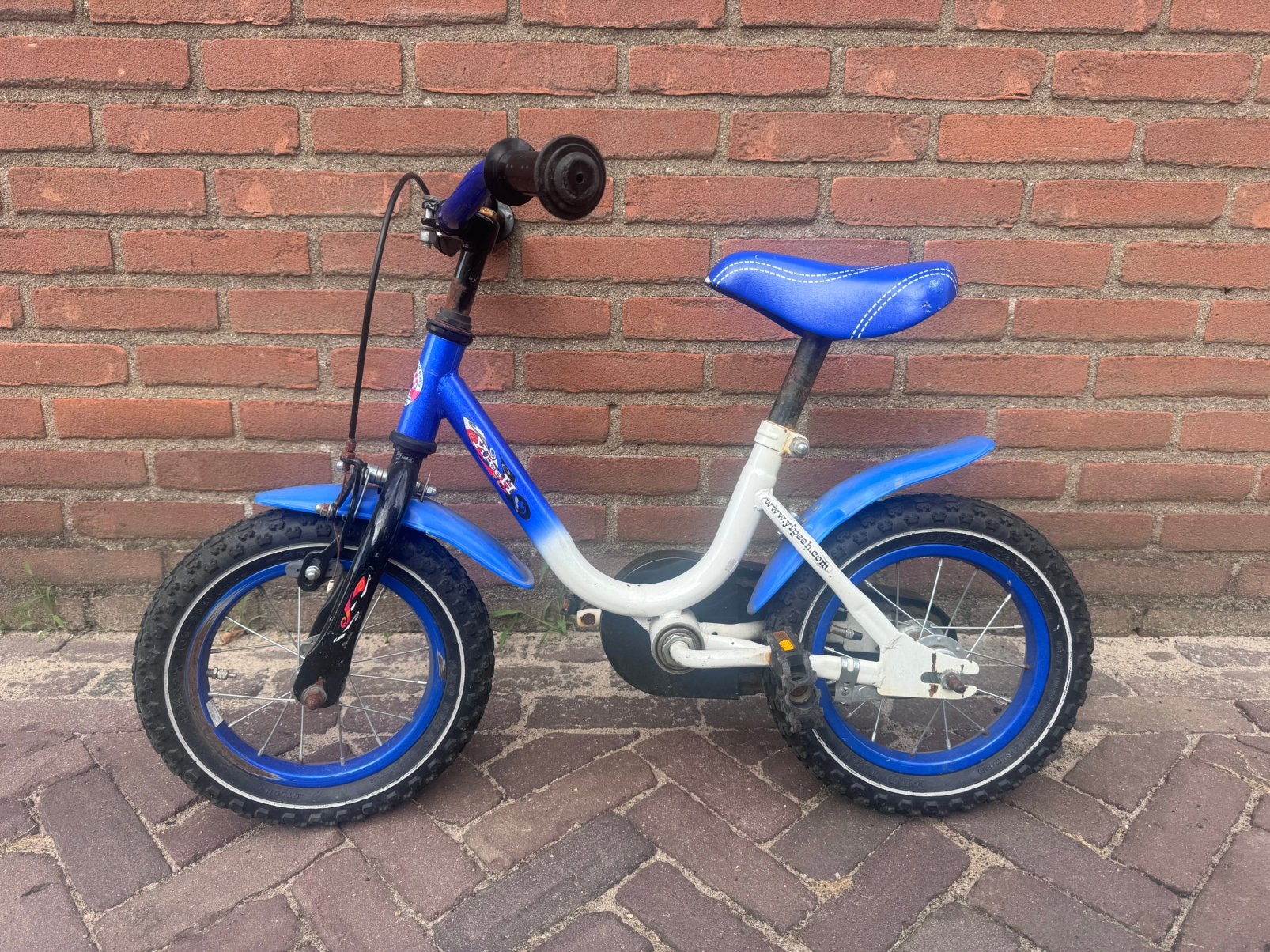 Kinderfiets blauw, Ophalen, Zo goed als nieuw