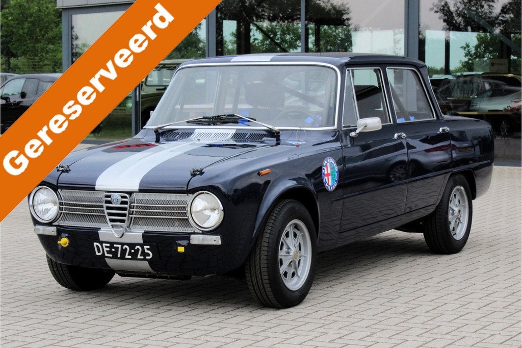 Alfa Romeo Giulia 1300 Ti PERFECT VOOR KLASSIEKE RALLY'S, Zwart, Bedrijf, Handgeschakeld, 2 stoelen