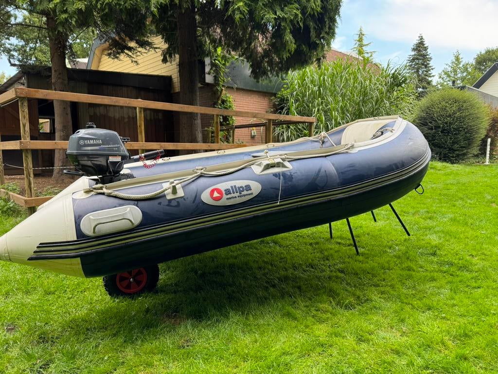 Alppa boot alu bodem met Yamaha 2,5 pk motor, Watersport en Boten, Ophalen of Verzenden, Gebruikt, Aluminium