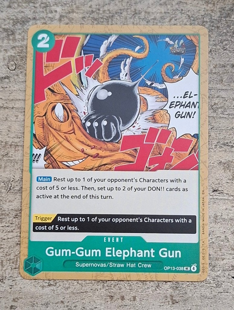 Gum-Gum Elephant Gun OP13-038 - One Piece, Verzenden, Zo goed als nieuw, Losse kaart