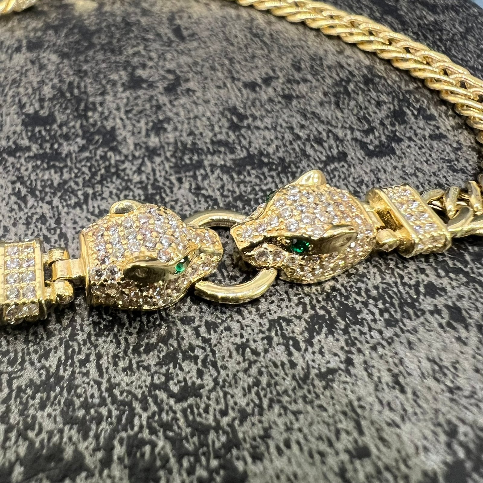 14 karaats gouden armband panter schakel, Ophalen of Verzenden, Nieuw, Goud