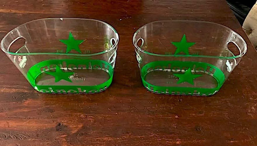 Te koop mancave 2 Heineken ijs emmers, Ophalen of Verzenden, Zo goed als nieuw, Overige typen, Heineken
