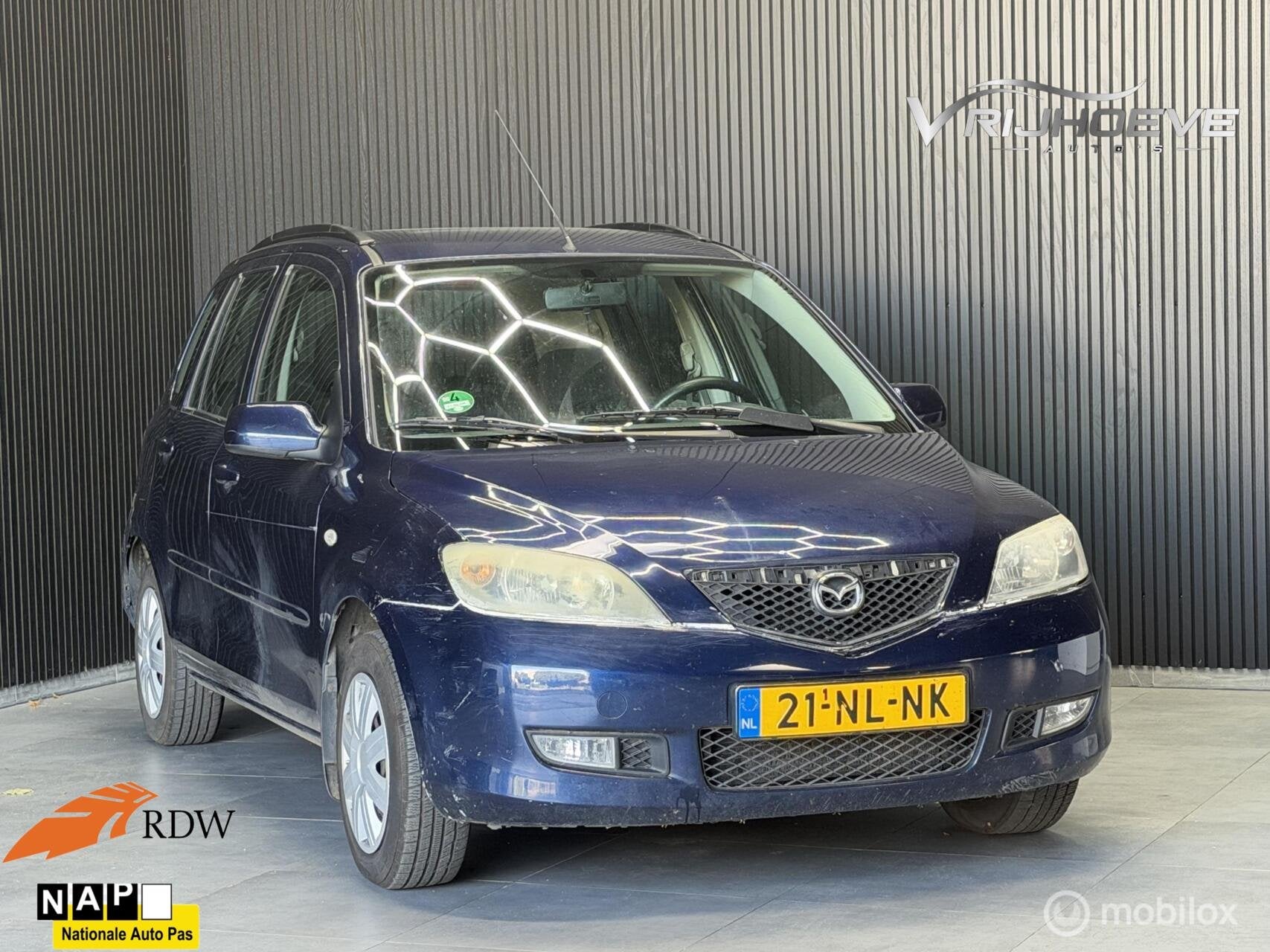 Mazda 2 1.4 Exclusive|NAP|APK|AIRCO|TREKHAAK, Auto's, Voorwielaandrijving, 1025 kg, Elektrische ramen, 4 cilinders