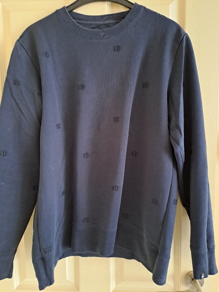 Donkerblauwe trui maat XL, Kleding | Heren, Truien en Vesten, Blauw, Maat 56/58 (XL), Ophalen of Verzenden, Gedragen