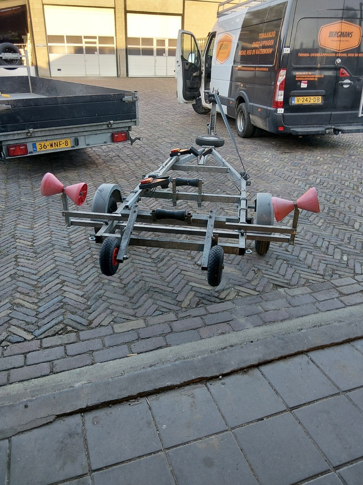 Pega boottrailer met rollen - Zo goed als nieuw, Minder dan 1500 kg, Sloepentrailer, Minder dan 6 meter, Ophalen of Verzenden