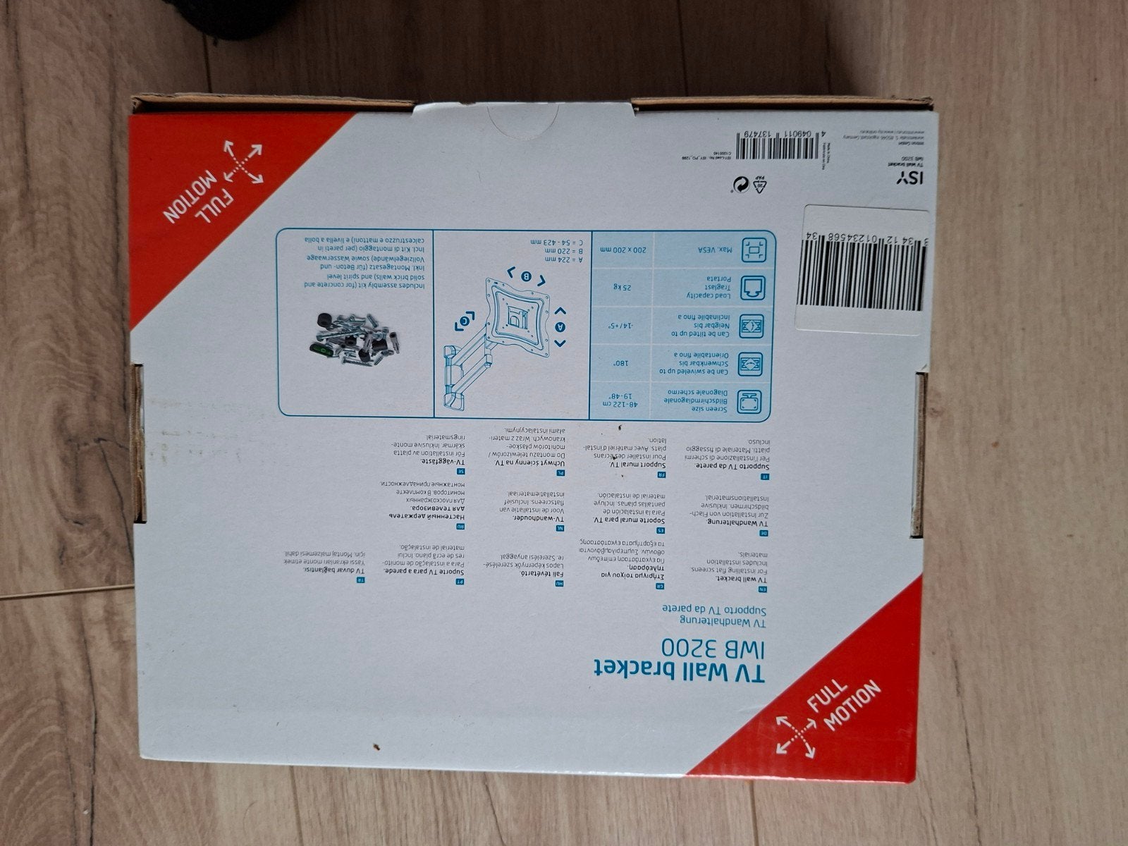 ISY IWB 3200 TV Muurbeugel Full Motion 19-48 inch, Ophalen of Verzenden, Nieuw