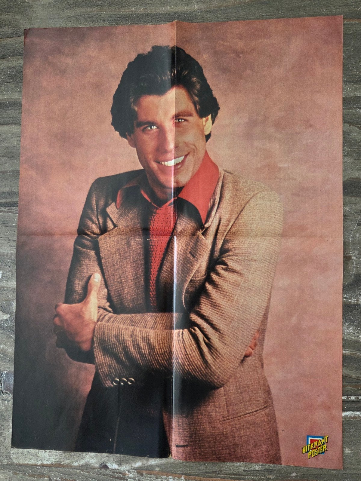 Vintage John Travolta poster, Ophalen of Verzenden, Zo goed als nieuw, A1 t/m A3, Film en Tv