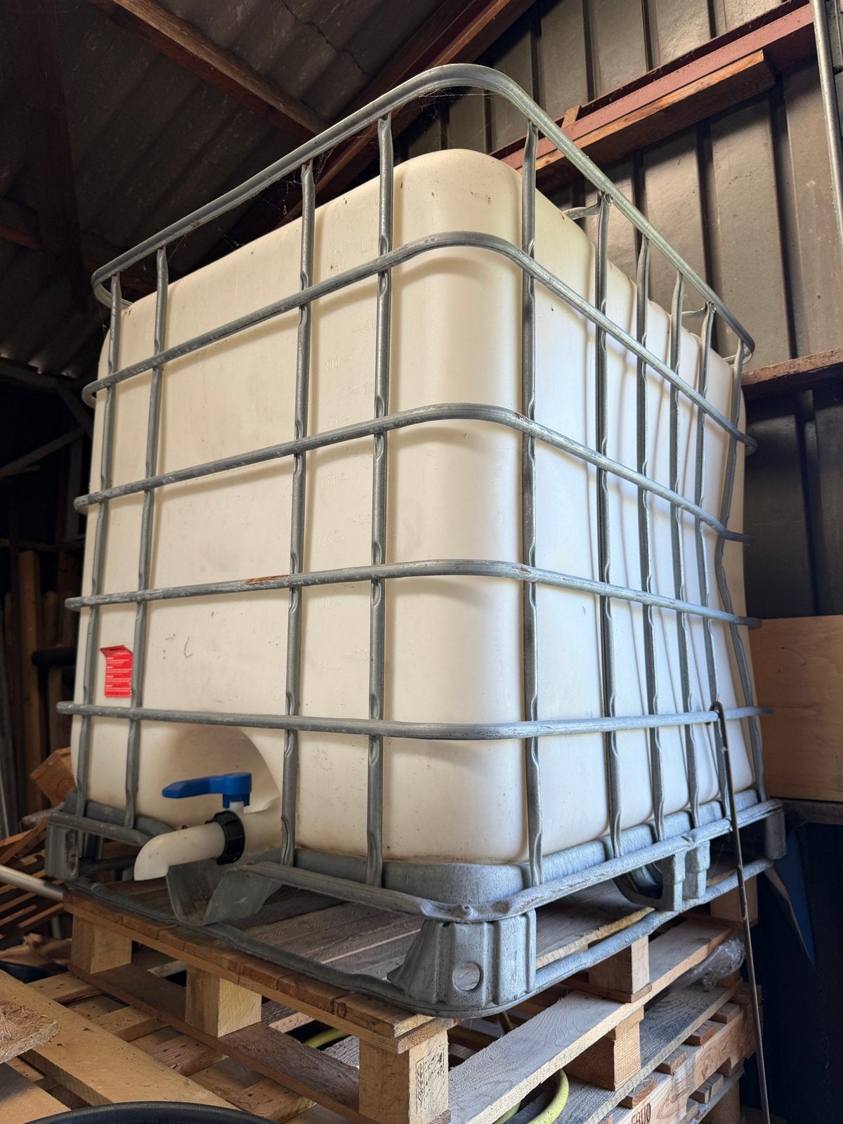 IBC vat - 1000 liter, Ophalen