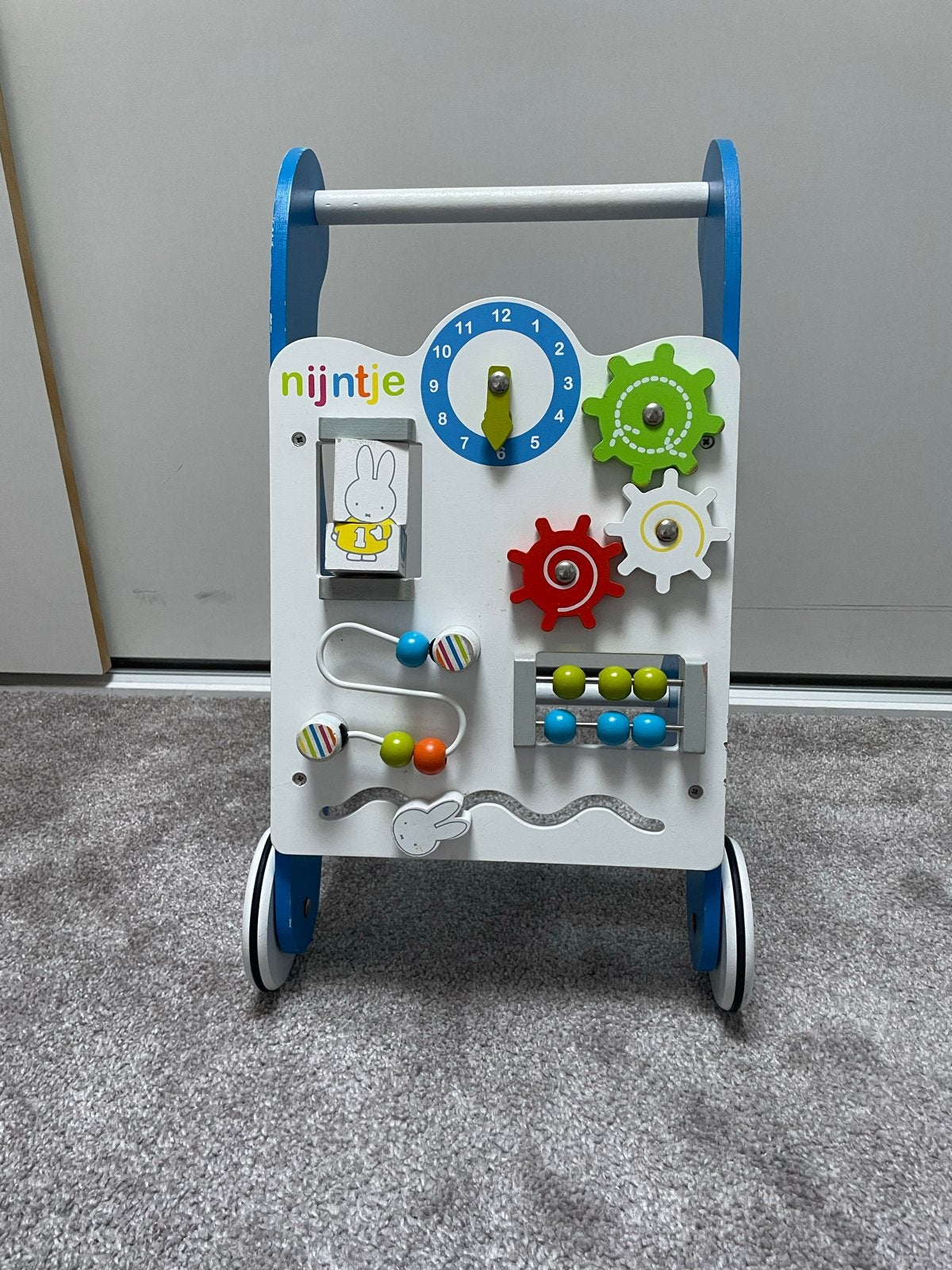 Nijntje Houten Loopwagen met Activiteiten, Ophalen, Zo goed als nieuw, Overige typen, Met wieltjes