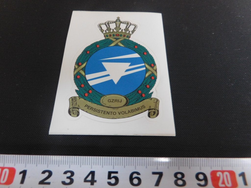 sticker leger luchtmacht embleem GZRIJ persistento volabimus, Ophalen of Verzenden, Zo goed als nieuw