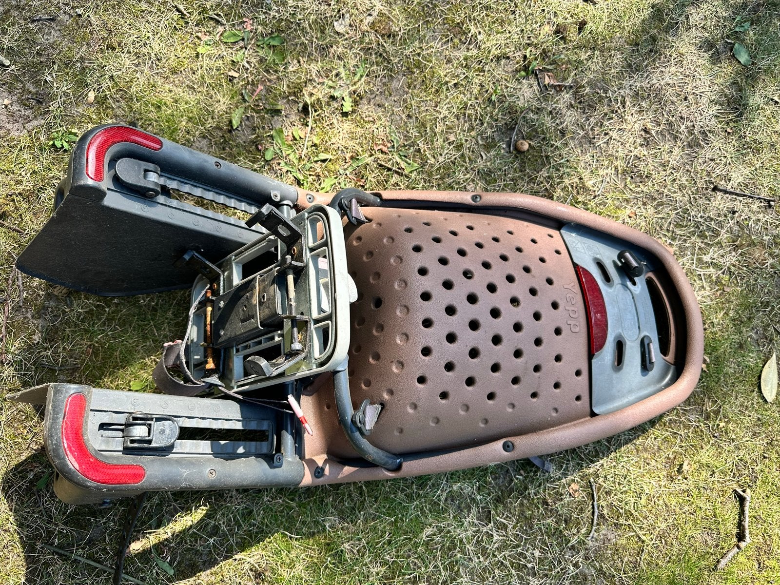 Yepp Achterzitje voor fiets - Bruin, Ophalen, Achterzitje, 9 t/m 18 kg, Gebruikt