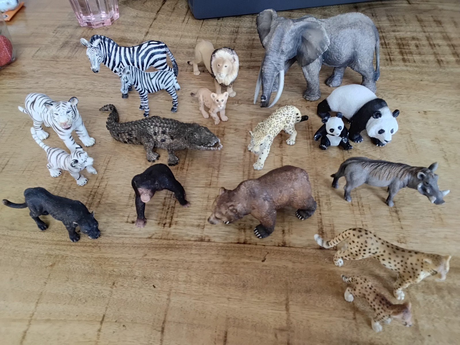 Schleich set diverse dieren, 17 stuks, Verzamelen, Ophalen of Verzenden, Zo goed als nieuw, Paard, Beeldje of Figuurtje