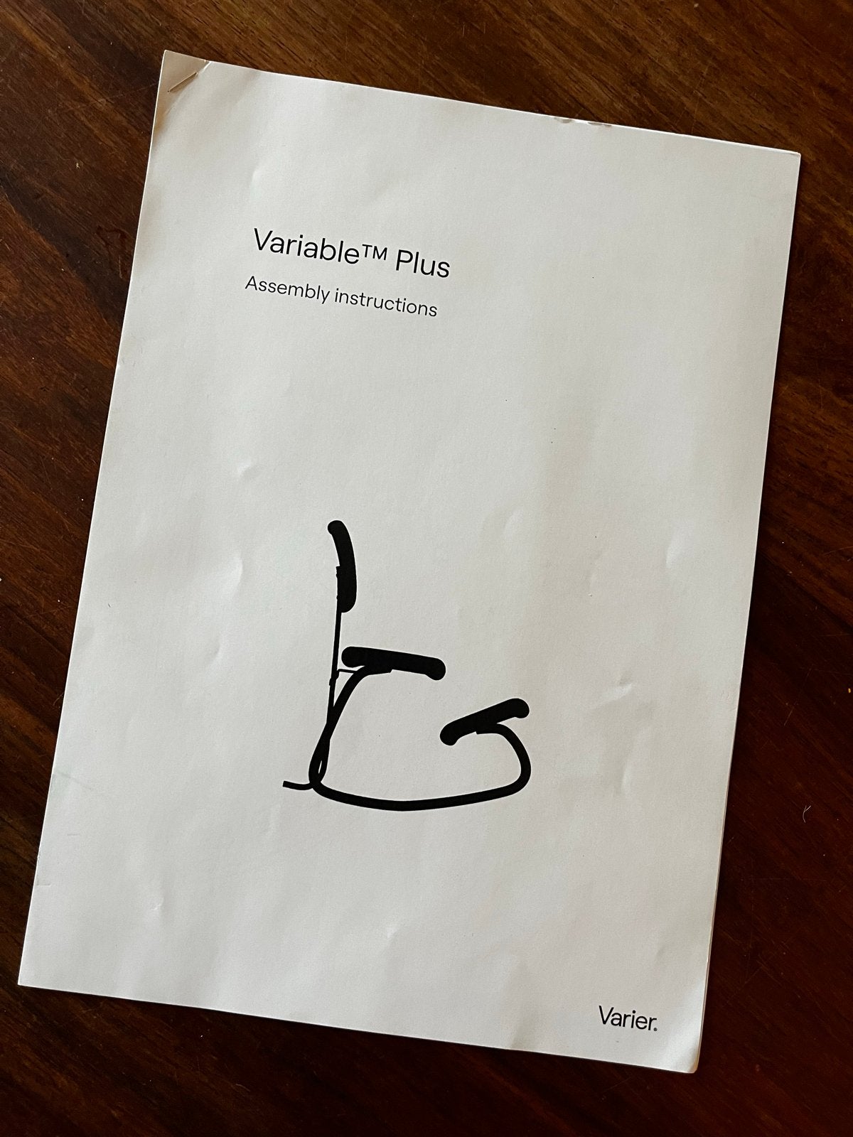 Varier Variable Plus Ergonomische Kniestoel - Zwart/Hout, Ophalen, Zwart, Zo goed als nieuw, Eén